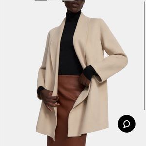 Theory Shawl Jacket in Double Face Wool Cashmere